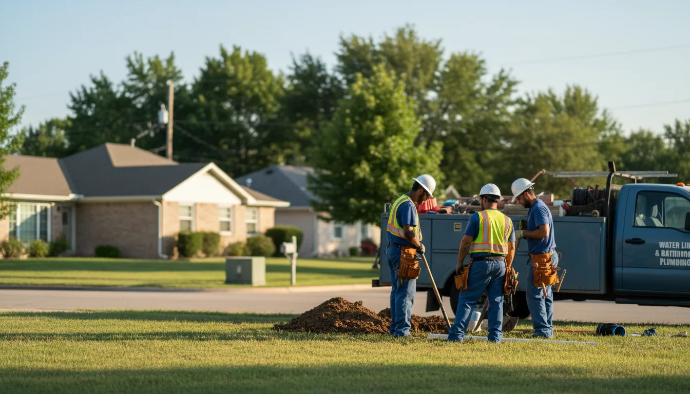 Residential water line and bathroom plumbing service in Pleasant Hill, OR